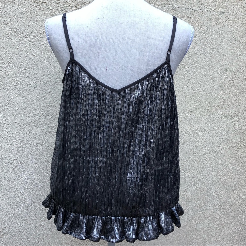 Anthropologie Sequence Ruffled Cami, Silver NWT Women’s Size 6, 8 - Picture 3 of 4